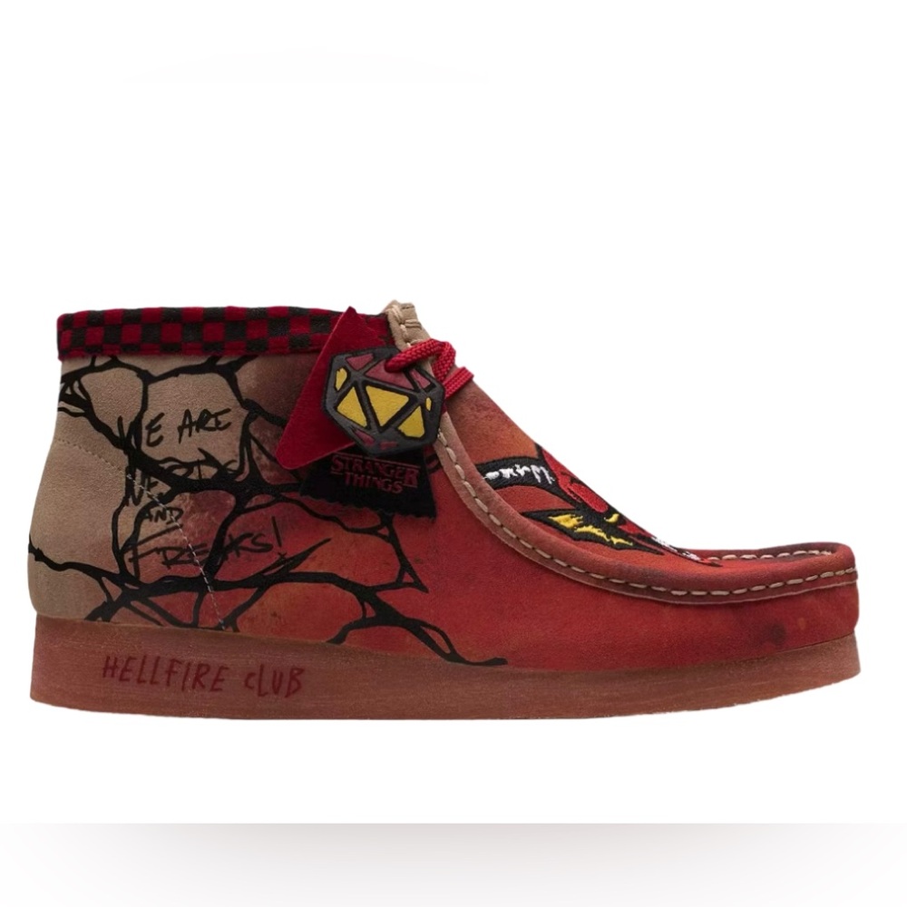 Stranger Things X Clarks Wallabee Evo Dark Sand Hellfire Club US Men’s 10 NWT